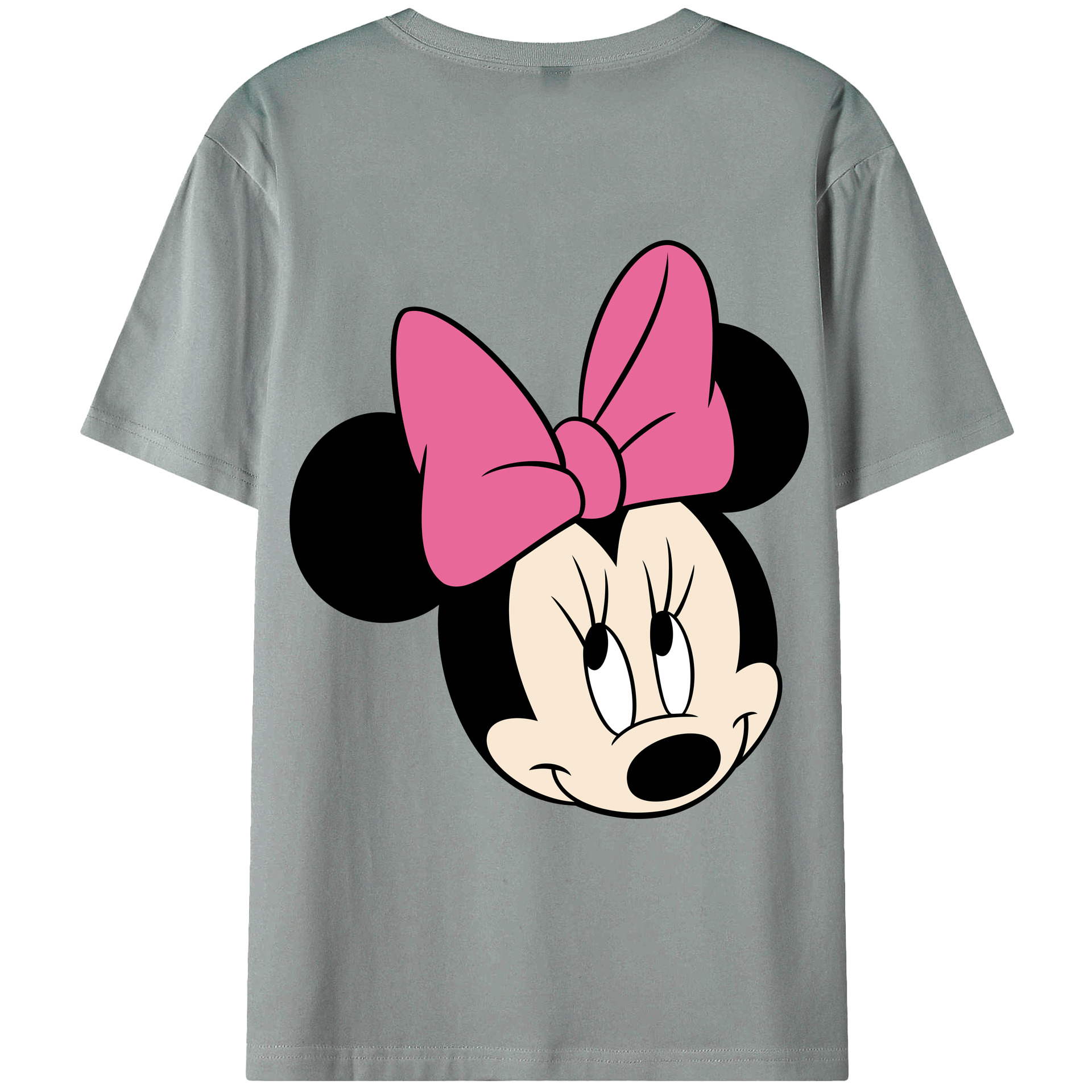 ミッキーマウス Mickey Mouse 綿100％ メンズ半袖Tシャツ（バックプリント） 通気性